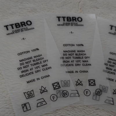 Label Transfer Pakaian Berkualitas Tinggi Label Transfer Termal Pencetakan Logo Grosir
