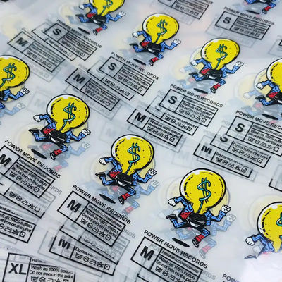 Label Transfer Pakaian Berkualitas Tinggi Label Transfer Termal Pencetakan Logo Grosir