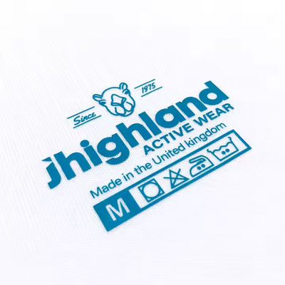 Heat Transfer DTF Label Custom T-Shirt Neck Label Desain Logo Nama Tag Besi pada Transfer untuk Pakaian