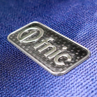 Customized High-Quality Clothing 3D Perak Hitam Tpu Heat Metal Transfer Logo untuk Garment