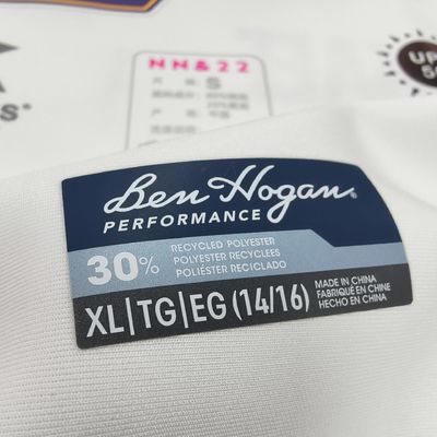 Label Film Pencetakan Transfer Panas Tinta Reflektif Disesuaikan Untuk Kaos Olahraga