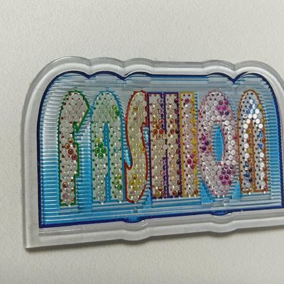 Jahit Pada Efek Warna Phanton Kustom Hologram Tambalan Lembut TPU Mewah