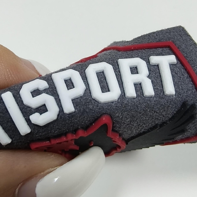 Setrika Kustom pada Label Logo Pakaian 3D yang Dapat Dicuci Stiker Transfer Panas Reflektif Tekan Sablon Lencana