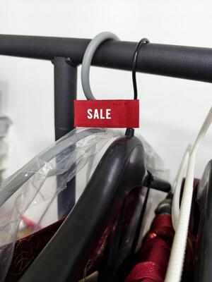 Label Pakaian Logo Merek Kustom SALE Sablon Logo Label Tenun untuk Pakaian