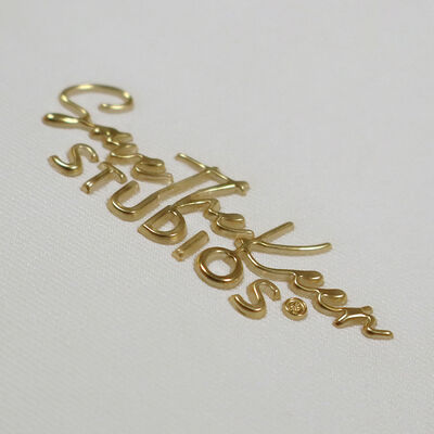 Custom Gold TPU Heat Transfer Logo 3D Embossed Transfer Label untuk Pakaian