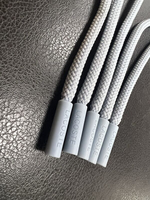 Penarik ritsleting silikon - Ujung Tali Serut untuk Pakaian & Aksesori (Abu-abu, 5 buah)