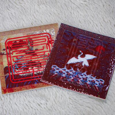 Label Sablon Sutra Kain Kustom - Label Cetak Logo Merek Pola Macan Tutul untuk Aksesori Pakaian