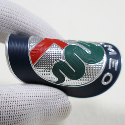 Emblem Mobil TPU 3D Kustom - Lencana Transfer Panas Logo Alfa Romeo untuk Interior Mobil