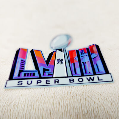 Patch Frekuensi Tinggi TPU Khusus - Lambang Olahraga Super Bowl LVIII untuk Pakaian