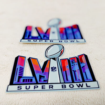 Patch Frekuensi Tinggi TPU Khusus - Lambang Olahraga Super Bowl LVIII untuk Pakaian