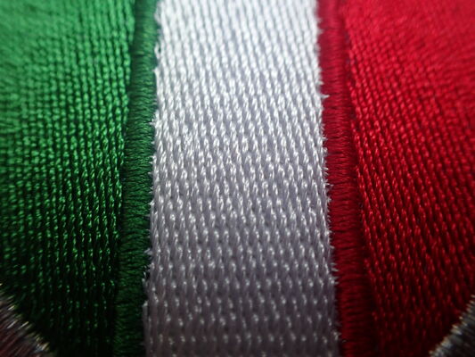 Grosir Patch Custom Brodery 3D Raised Logo Label Pakaian untuk penggunaan pakaian