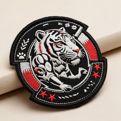 Patch Custom Brodered Transfer Panas 3D Bisa dicuci Bahan ramah lingkungan Sertifikasi Ideal untuk pakaian ski dan pakaian olahraga