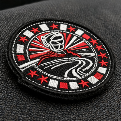 Patch Custom Brodered Transfer Panas 3D Bisa dicuci Bahan ramah lingkungan Sertifikasi Ideal untuk pakaian ski dan pakaian olahraga