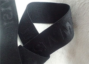 Pita Jacquard elastis frekuensi tinggi Logo disesuaikan timbul untuk garmen