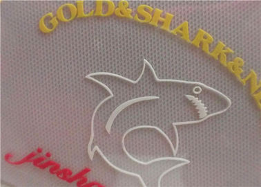 Label Cetak Sablon 3D Timbul Berwarna-warni Dengan Lem Panas Meleleh Untuk T Shirt