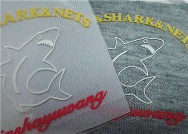Label Cetak Sablon 3D Timbul Berwarna-warni Dengan Lem Panas Meleleh Untuk T Shirt