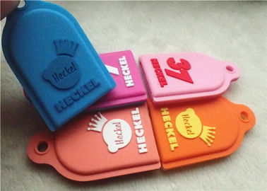Silicone Dog Tag Keychain Hadiah Promosi yang Dipersonalisasi Logo Berutang Non-Beracun