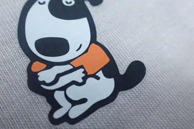 Layar Cetak Label Pakaian Transfer Panas Kustom Besi Pada Stiker