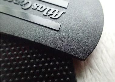 Garmen Kustom Lengan Pakaian Patch TPU Velcro Permukaan Polandia Kusam Dengan Logo Plastik Timbul Mengkilap
