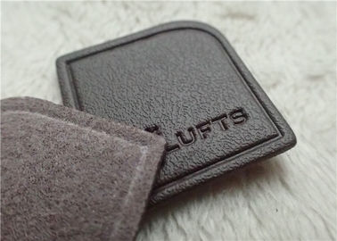 Nigger - Brown Veved Embossed Leather Patch Frekuensi Tinggi Logo Merek Menjahit Pakaian