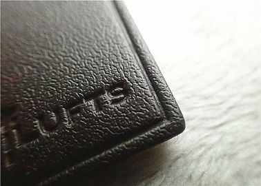 Nigger - Brown Veved Embossed Leather Patch Frekuensi Tinggi Logo Merek Menjahit Pakaian