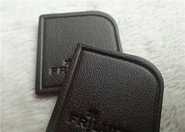 Nigger - Brown Veved Embossed Leather Patch Frekuensi Tinggi Logo Merek Menjahit Pakaian