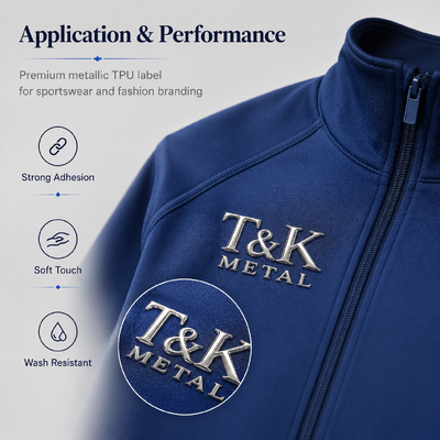 3D High Frequency TPU Badges Soft TPU Heat Transfer Custom Logos awet dan tersedia dalam berbagai warna untuk pakaian