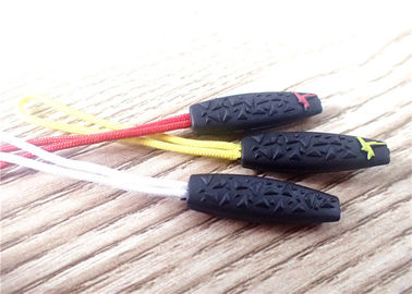 Zipper Karet Silikon Ritsleting Penarik Warna-warni yang Disesuaikan Ramah Lingkungan