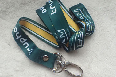Cetak Promosi Bahan Pita Lembut Lanyard Satin Dengan Logo Kustom