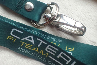 Cetak Promosi Bahan Pita Lembut Lanyard Satin Dengan Logo Kustom