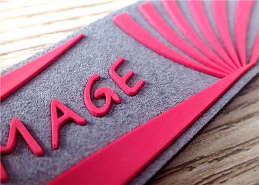 Patch Logo Karet Berwarna-warni Untuk Pakaian Dan Topi / Label Garmen Karet
