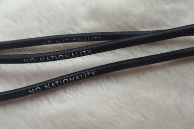Kabel elastis putaran 2.5mm berwarna-warni, sablon logo pada tali elastis