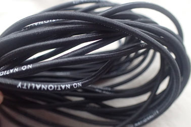 Kabel elastis putaran 2.5mm berwarna-warni, sablon logo pada tali elastis