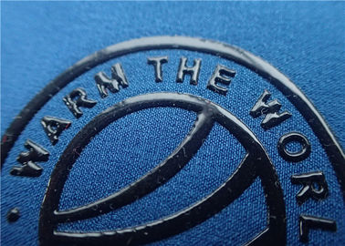 Sablon Silikon Label Pakaian Transfer Panas Dengan Logo Merek Shiny Color Surface
