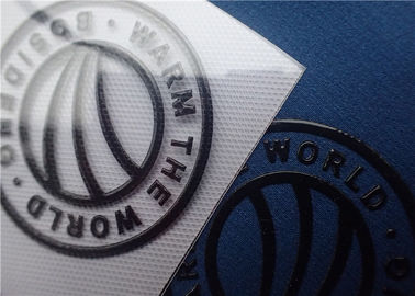 Sablon Silikon Label Pakaian Transfer Panas Dengan Logo Merek Shiny Color Surface