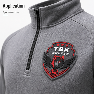 Lencana Silikon 3D Berbahan Dasar Felt Logo Timbul Kustom Jahit Patch Tim Tahan Lama Buatan Kustom Langsung dari Pabrik OEM