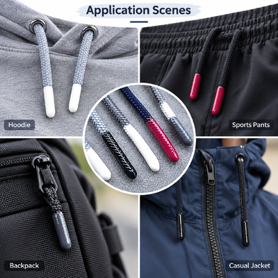 Custom Soft Silicone Aglets untuk Drawstrings Kabel Hoodie dan Aksesoris Pakaian