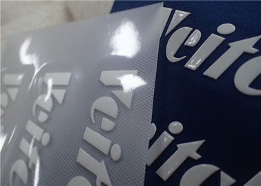 Ketebalan 0,6mm Tangan Bagus Merasa Silicon Label Transfer Panas Permukaan Putih