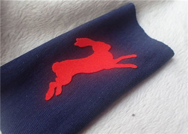 Logo Transfer Heat Monochrome Plush Berkelompok Pendek Untuk Pakaian Warna Merah Cerah