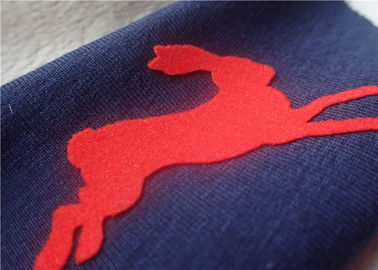 Logo Transfer Heat Monochrome Plush Berkelompok Pendek Untuk Pakaian Warna Merah Cerah