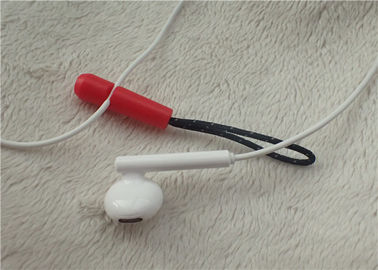 Kenakan Kabel Earphone Penarik Ritsleting Karet Fungsional Untuk Olah Raga Mendengarkan Musik