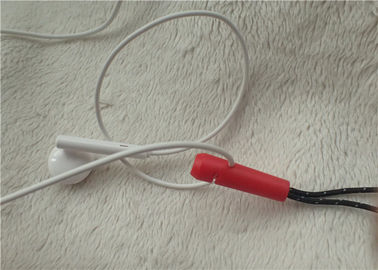 Kenakan Kabel Earphone Penarik Ritsleting Karet Fungsional Untuk Olah Raga Mendengarkan Musik