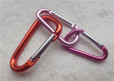 Karabiner Hadiah Promosi Pribadi Kecil Berwarna-warni D-Shaped Mountaineering Buckle Gantungan Kunci Logam