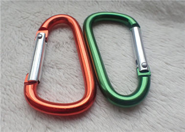 Karabiner Hadiah Promosi Pribadi Kecil Berwarna-warni D-Shaped Mountaineering Buckle Gantungan Kunci Logam
