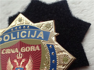 Patch pakaian adat tahan air TPU emas Logo frekuensi tinggi Hook and Loop