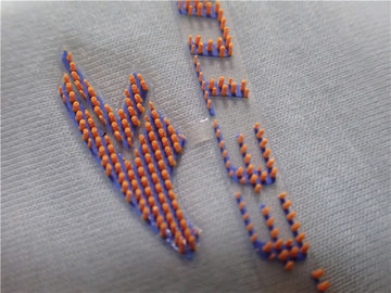 Brush Dots Silicone 3D Logo Heat Transfer Label Pakaian Tinggi - Elastis