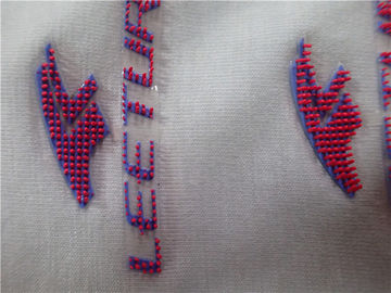 Brush Dots Silicone 3D Logo Heat Transfer Label Pakaian Tinggi - Elastis