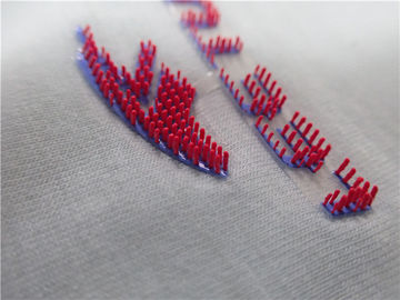Brush Dots Silicone 3D Logo Heat Transfer Label Pakaian Tinggi - Elastis