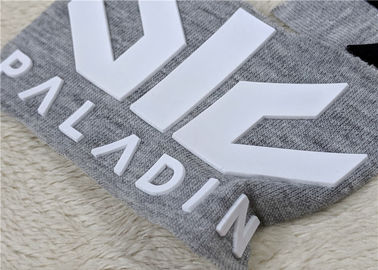 Label silikon perpindahan panas, timbul Logo PVC Patch karet untuk pakaian