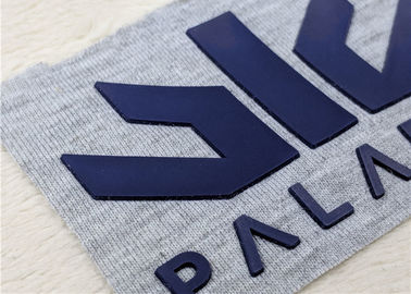 Label silikon perpindahan panas, timbul Logo PVC Patch karet untuk pakaian